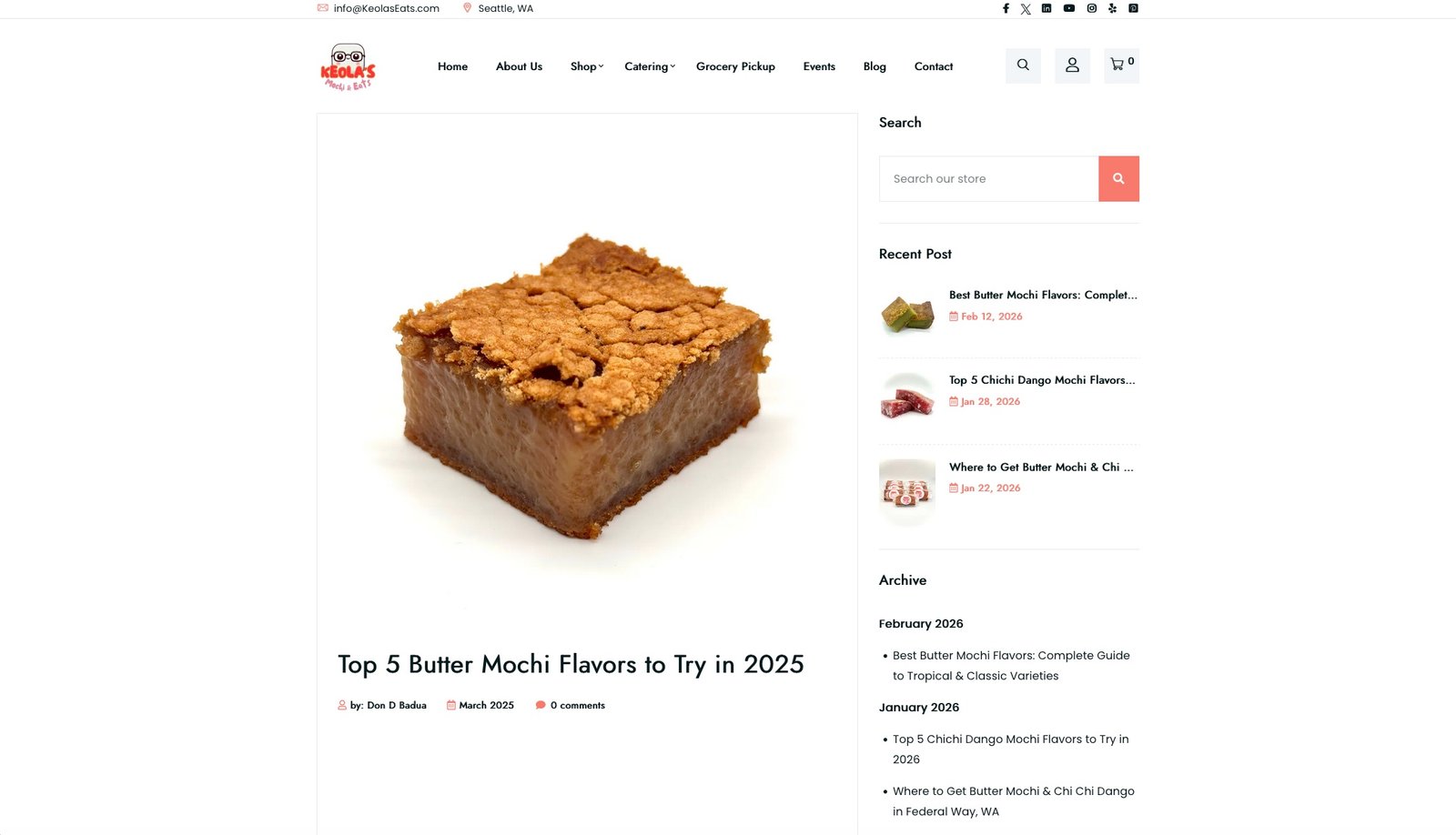 content blog writing by rooted rank digital in seattle for keolas mochi and eats